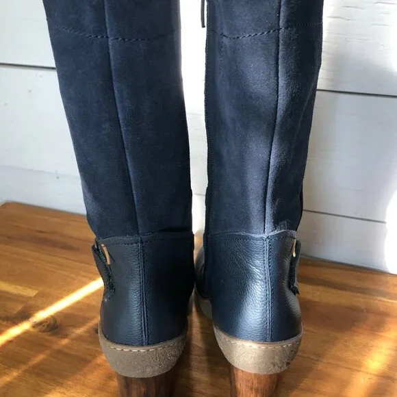 Women's Size 9 El Naturalista Blue Suede Boots - Picture 4 of 6